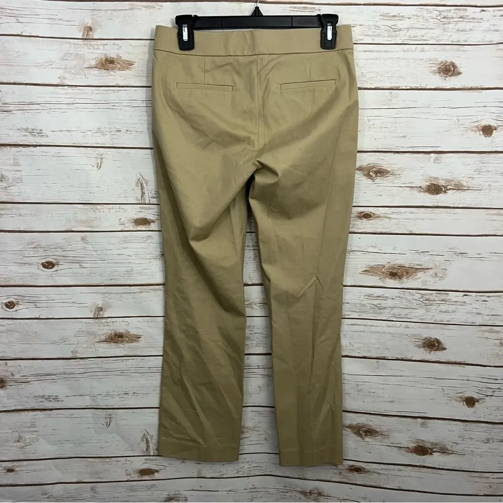 J Crew Tan Beige Two Way Stretch Cotton Campbell Trouser Career Pants
